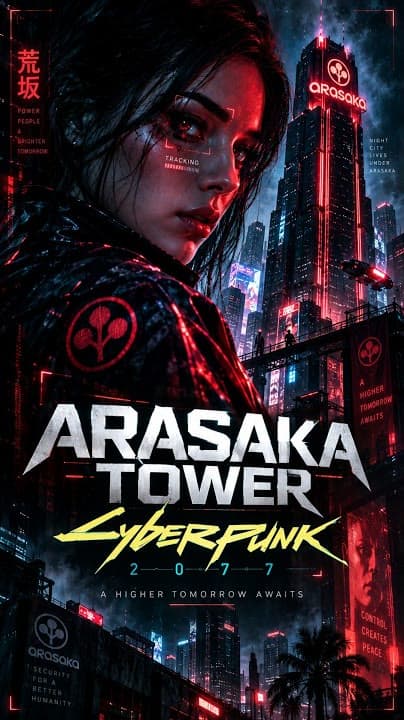Концепт-сайт Arasaka Tower збирається з частинок