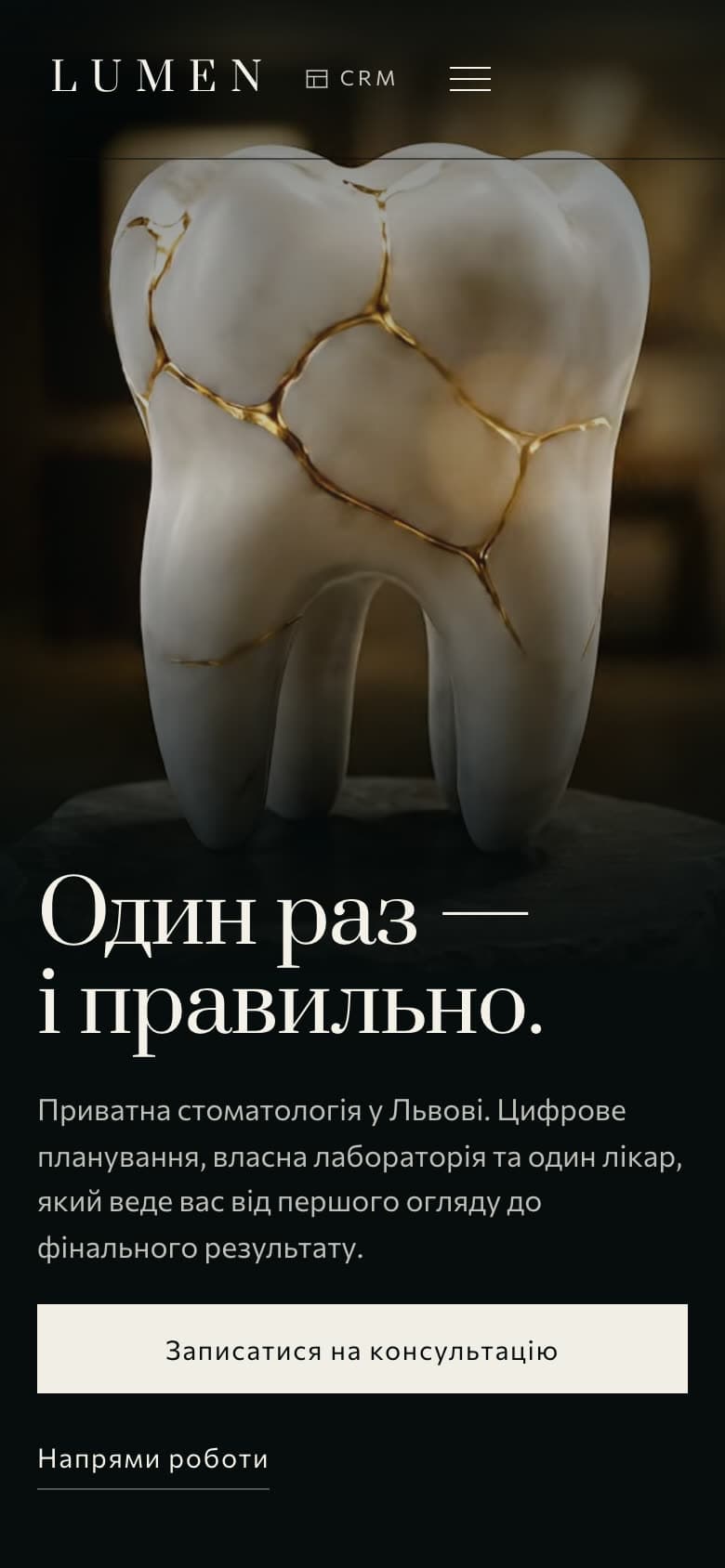 Lumen Dental on a phone